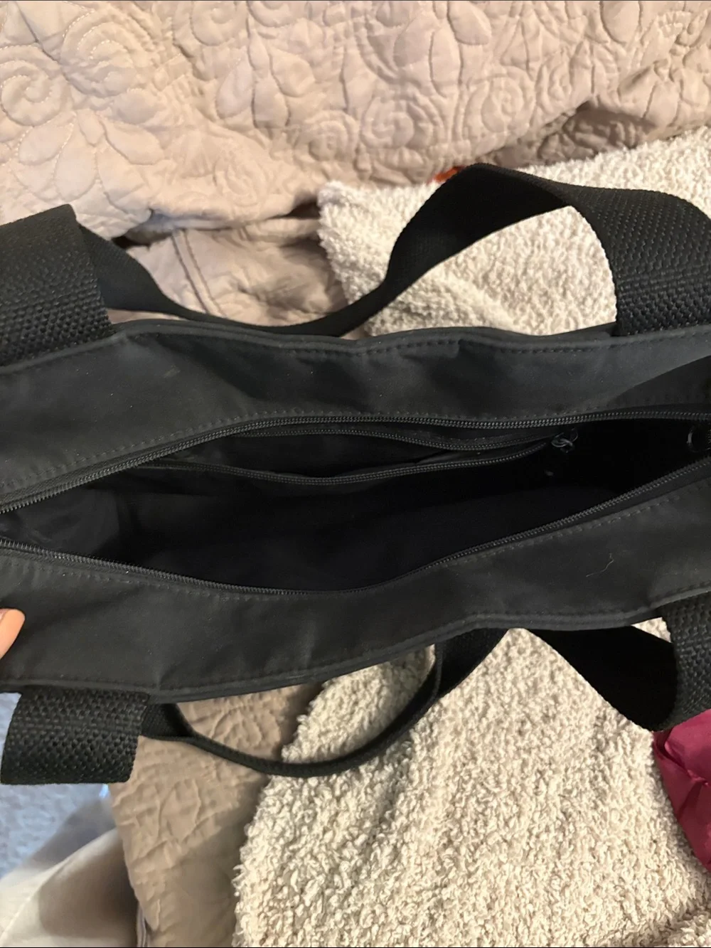 kate spade Black Nylon diaper bag/Laptop Tote with Webbing Straps